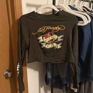 Ed Hardy Cropped Long Sleeve